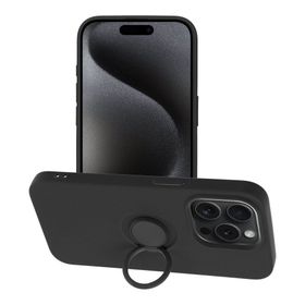 Etui na iPhone 15 PRO Silicone Ring czarne