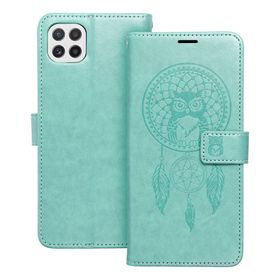 Etui z klapką na Samsung A22 5G Mezzo Book łapacz snów zielone
