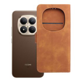 Etui z klapką na Xiaomi Redmi NOTE 15 PRO PLUS 5G Tender Book brązowe