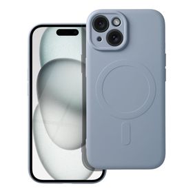 Etui na iPhone 15 Silicone Mag Cover zgodne z MagSafe (camera protection) jasnoniebieskie