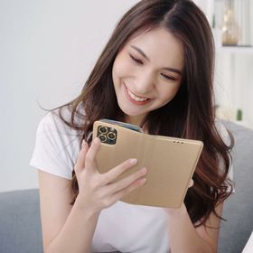 Etui z klapką na Motorola G06 Smart Case Book złote