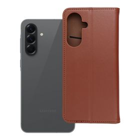 Etui z klapką na Samsung A56 5G Smart Pro Book skórzane brązowe