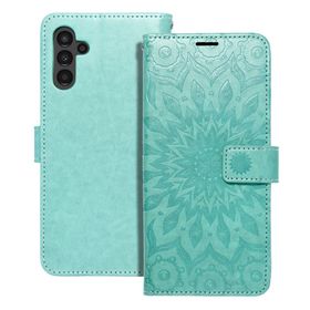 Etui z klapką na Samsung A13 5G / A04S Mezzo Book mandala zielone