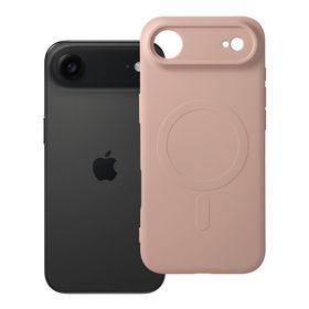 Etui na iPhone 17 AIR Silicone Mag Cover zgodne z MagSafe (camera protection) różowe