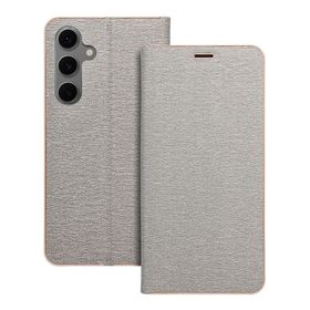 Etui z klapką na Samsung S24 FE Luna Book Gold srebrne