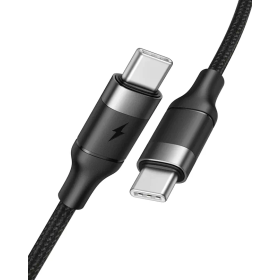 Kabel USB C do USB C VEGER PD 5A 100W 1,5 m CC02 czarny