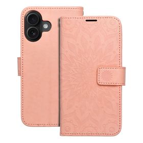 Etui z klapką na iPhone 16 Mezzo Book mandala peach fuzz