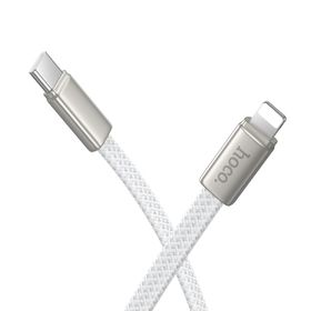 Kabel USB C do Lightning Hoco PD 30W 1 m płaski X125 biały