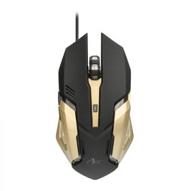 ART myszka komputerowa przewodowa USB A 2400 dpi AM-98 czarno złota