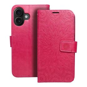 Etui z klapką na iPhone 16 Mezzo Book mandala magenta