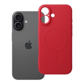Etui na iPhone 17 Silicone Mag Cover zgodne z MagSafe (camera protection) czerwone
