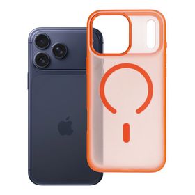 Etui na iPhone 17 Pro Max / 18 Pro Max (low camera edge) Flexline Mag Cover zgodne z MagSafe pomarańczowe
