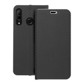Etui z klapką na Huawei P30 LITE Luna Book Carbon czarne