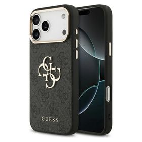 GUESS futerał do IPHONE 17 Pro Max GUHCP17X4GMGCGR (PU W/ Big 4G Classic Logo) złoto czarny