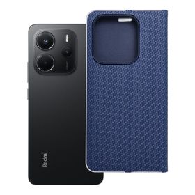 Etui z klapką na Xiaomi Redmi NOTE 14 5G Luna Book Carbon niebieskie