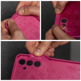 Etui na Samsung S25 EDGE Silicone 2mm (camera protection) różowe