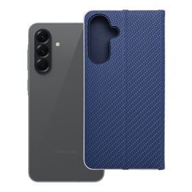 Etui z klapką na Samsung A56 5G Luna Book Carbon niebieskie