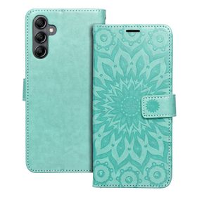 Etui z klapką na Samsung A14 4G / A14 5G Mezzo Book mandala zielone