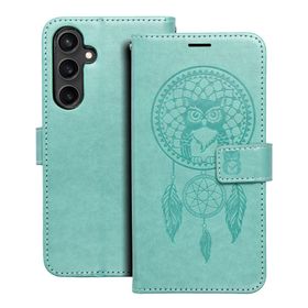 Etui z klapką na Samsung S23 FE Mezzo Book łapacz snów zielone