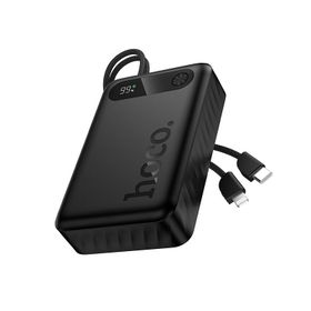 Powerbank Hoco 20000 mAh QC PD 2A 22,5W z wbudowanymi kablami USB C + Lightning J171A czarny