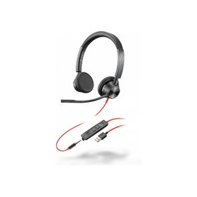 Słuchawki przewodowe nauszne Jack 3,5 mm / USB A Poly Blackwire C3215 czarne