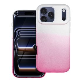 Etui na iPhone 17 Pro Max / 18 Pro Max (low camera edge) Shining transparentne różowe