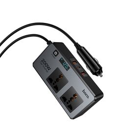 Rozdzielacz gniazda zapalniczki Hoco 2 porty max 200W PD66W/1C2A Z66 czarna