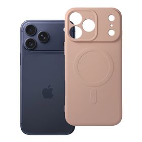 Etui na iPhone 17 Pro Max / 18 Pro Max (low camera edge) Silicone Mag Cover zgodne z MagSafe (camera protection) różowe
