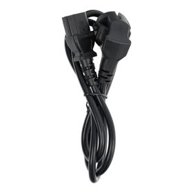 Kabel zasilający do komputera PC / drukarka / monitor 230V 16A 1 m czarny