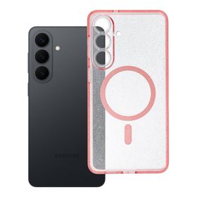 Etui na Samsung S26 PLUS Clear Mag Cover - Glitter (Str / Camera Protection) zgodne z MagSafe różówe glitter