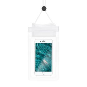 Etui na telefon uniwersalne wodoodporne z strunowym zamknięciem białe
