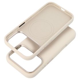 Etui na iPhone 16 PRO Forcell F-Protect Frame Premium zgodne z MagSafe antique white 0INT