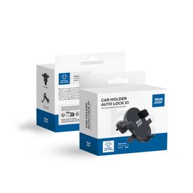 Uchwyt na telefon do samochodu uniwersalny Blue Star Auto Lock X1 do kratki czarny