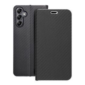 Etui z klapką na Samsung A14 4G / A14 5G Luna Book Carbon czarne