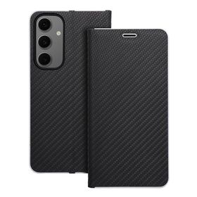 Etui z klapką na Samsung S24 FE Luna Book Carbon czarne