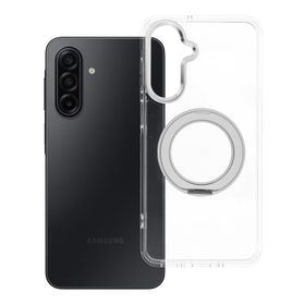 Etui na Samsung A17 / A18 Frame Circle Stand zgodne z MagSafe transparentne