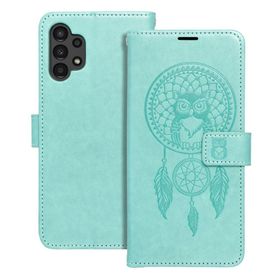 Etui z klapką na Samsung A13 4G Mezzo Book łapacz snów zielone