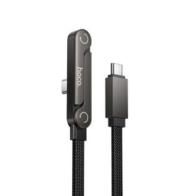 Kabel z podstawką USB C do USB C Hoco PD 60W 1,2 m U150 Exquisite czarny
