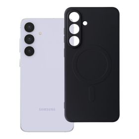 Etui na Samsung S25 FE Silicone Mag Cover zgodne z MagSafe (camera protection) czarne