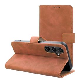 Etui z klapką na Samsung S23 FE Tender Book brązowe