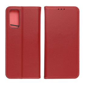 Etui z klapką na Samsung S25 FE Smart Pro Book skórzane bordowe