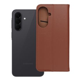 Etui z klapką na Samsung A37 5G Smart Pro Book skórzane brązowe