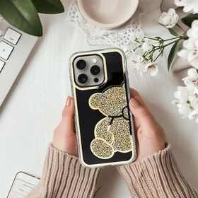 Futerał do iPhone 17 Teddy Bear złoty