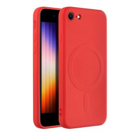 Etui na iPhone 7 / 8 / SE 2020 / SE 2022 Silicone Mag Cover zgodne z MagSafe (camera protection) czerwone