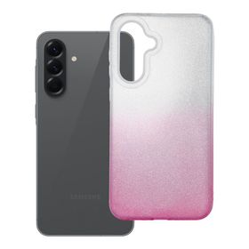 Etui na Samsung A56 5G Shining transparentne różowe