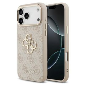 GUESS futerał do IPHONE 17 Pro Max GUHCP17X4GMGCPI (PU W/ Big 4G Classic Logo) złoto różowy