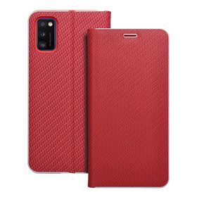 Etui z klapką na Samsung A41 Luna Book Carbon czerwone