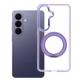 Etui na Samsung S26 Frame Circle Stand zgodne z MagSafe fioletowe