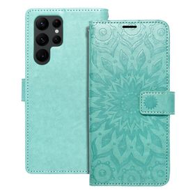 Etui z klapką na Samsung S22 ULTRA Mezzo Book mandala zielone