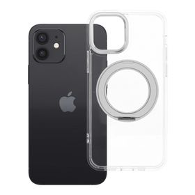 Etui na iPhone 12 Frame Circle Stand zgodne z MagSafe transparentne